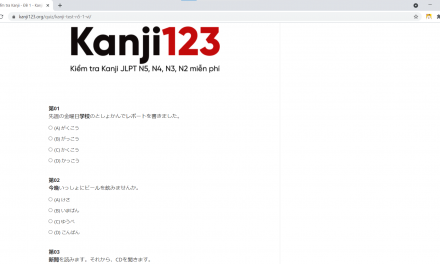 Kanji123 – Website kiểm tra Kanji miễn phí, nhận kết quả ngay